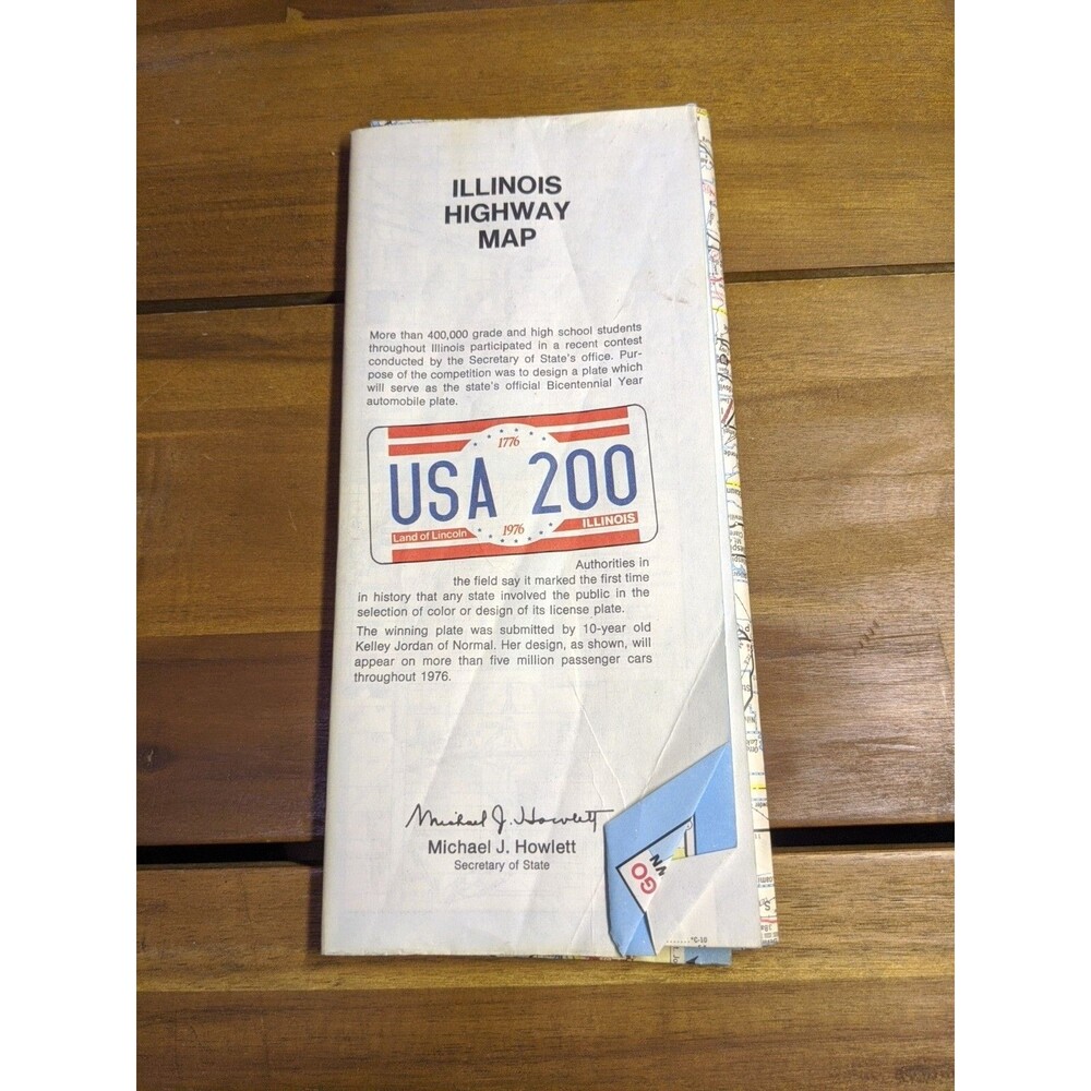 Vintage 2000 Illinois Highway Travel Brochure Map